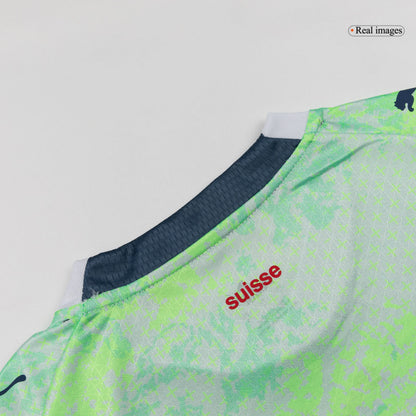 Switzerland Mens Away Soccer Jersey World Cup 2026 Green - Player Version