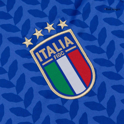 Italy Mens Home Long Sleeve Soccer Jersey World Cup 2026 Blue