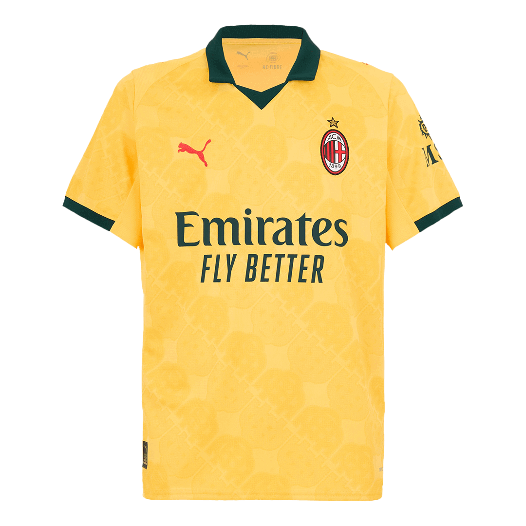 AC Milan Mens Third Away Soccer Jersey 2025/26 Yellow
