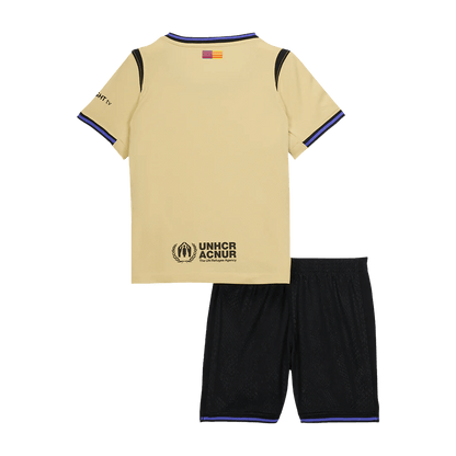 Barcelona Kids Away Soccer Kit 2025/26 Yellow