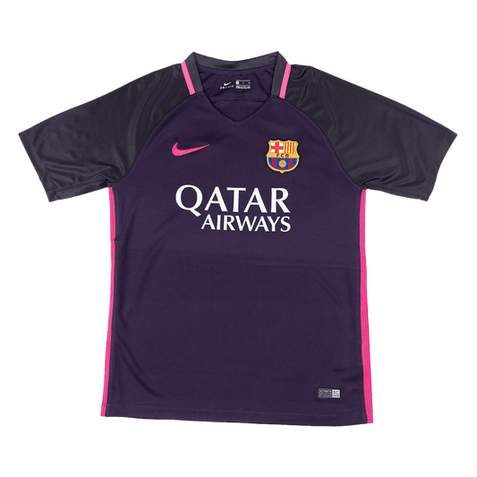 Retro Barcelona Mens Away Soccer Jersey 2016/17 Purple