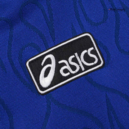 Retro Japan Mens Home Long Sleeve Soccer Jersey World Cup 1998 Blue