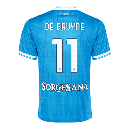 DE BRUYNE #11 Napoli Mens Home Soccer Jersey 2025/26 Blue