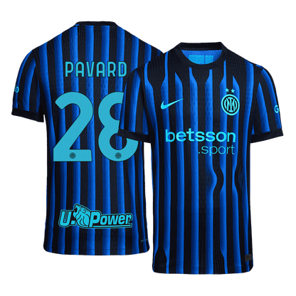 PAVARD #28 Inter Milan Mens Home Soccer Jersey 2025/26 Blue&Black - Player Version