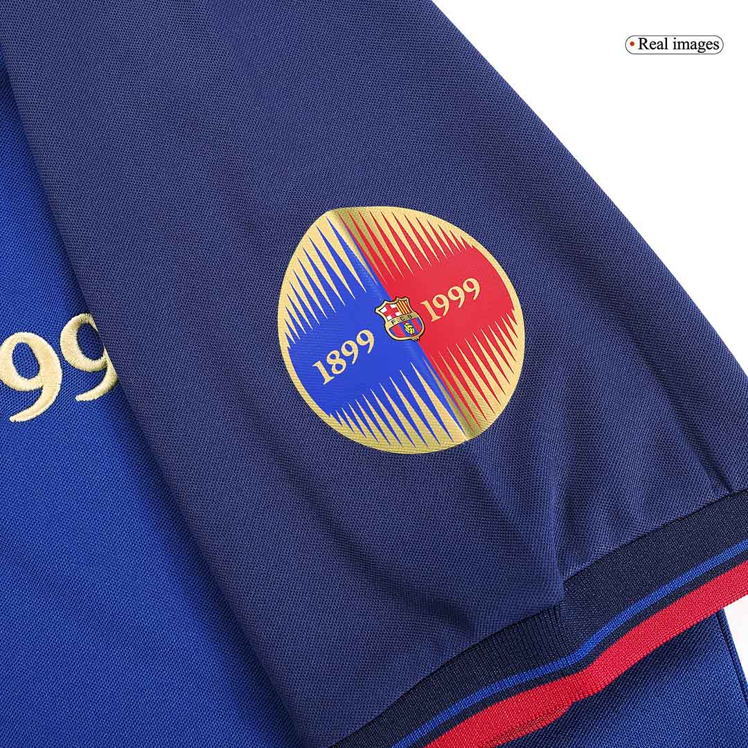 Retro GUARDIOLA #4 Barcelona Mens Home Soccer Jersey 1999/00 Red&Blue