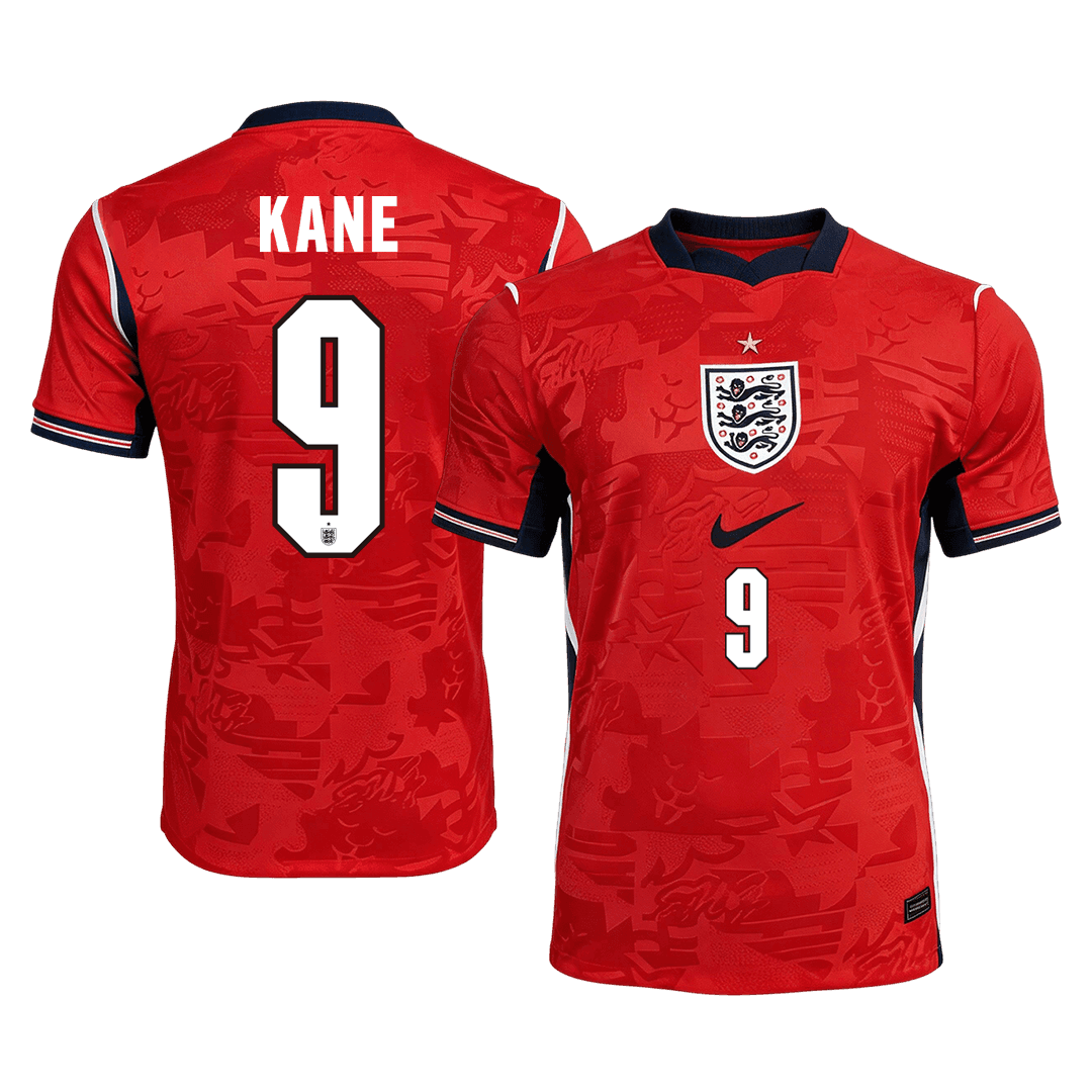 KANE #9 England Mens Away Soccer Jersey World Cup 2026 Red - Player Version