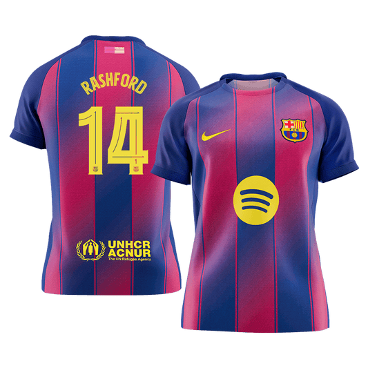 RASHFORD #14 Barcelona Mens Home Soccer Jersey UCL 2025/26 Red&Blue [PREMIUM]