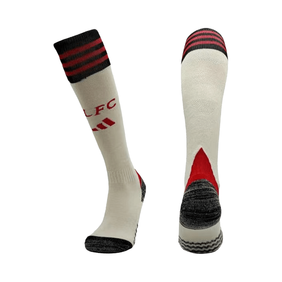 Liverpool Mens Away Soccer Socks 2025/26 White [PREMIUM]