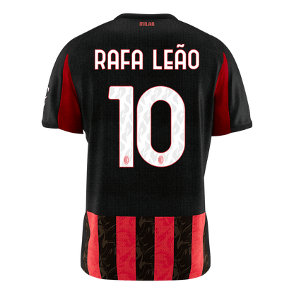RAFA LEÃO #10 AC Milan Mens Home Soccer Jersey 2025/26 Red&Black [PREMIUM]