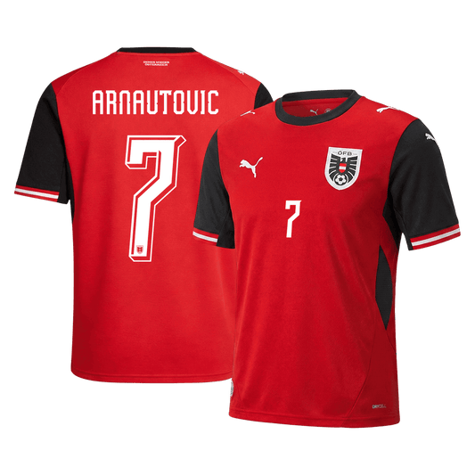 ARNAUTOVIC #7 Austria Mens Home Soccer Jersey World Cup 2026 Red
