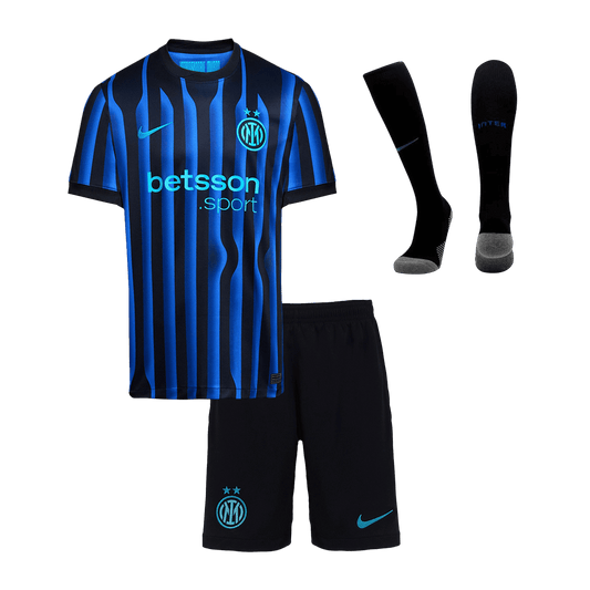 Inter Milan Kids Home Soccer Full Set 2025/26 Blue&Black