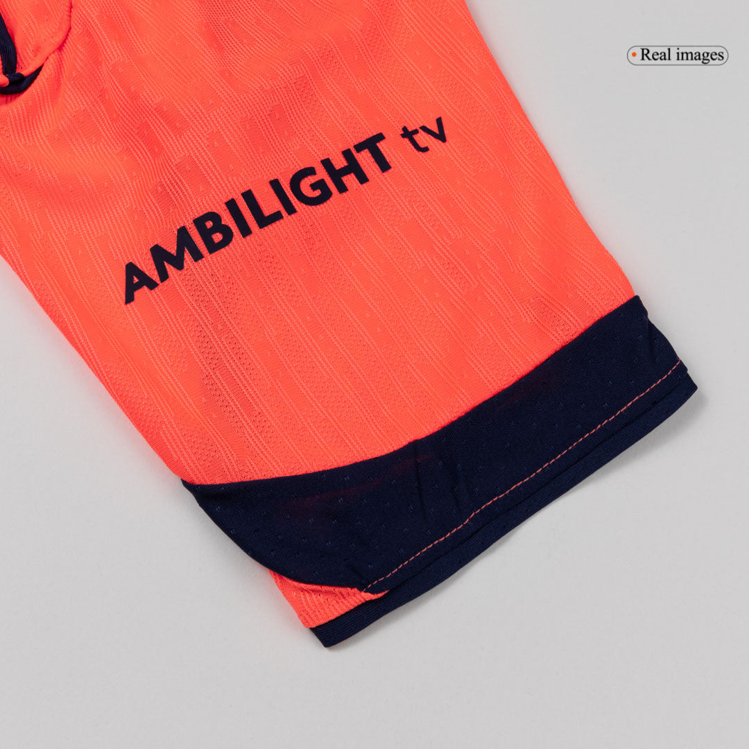 PEDRI #8 Barcelona Mens Third Away Soccer Jersey UCL 2025/26 Orange - Player Version