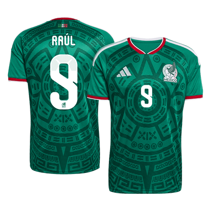Raúl #9 Mexico Mens Home Soccer Jersey World Cup 2026 Green [PREMIUM]