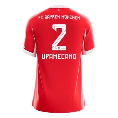 UPAMECANO #2 Bayern Munich Mens Home Soccer Jersey 2025/26 Red [PREMIUM]