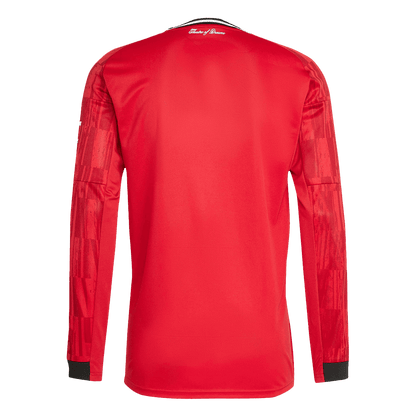 Manchester United Mens Home Long Sleeve Soccer Jersey 2025/26 Red