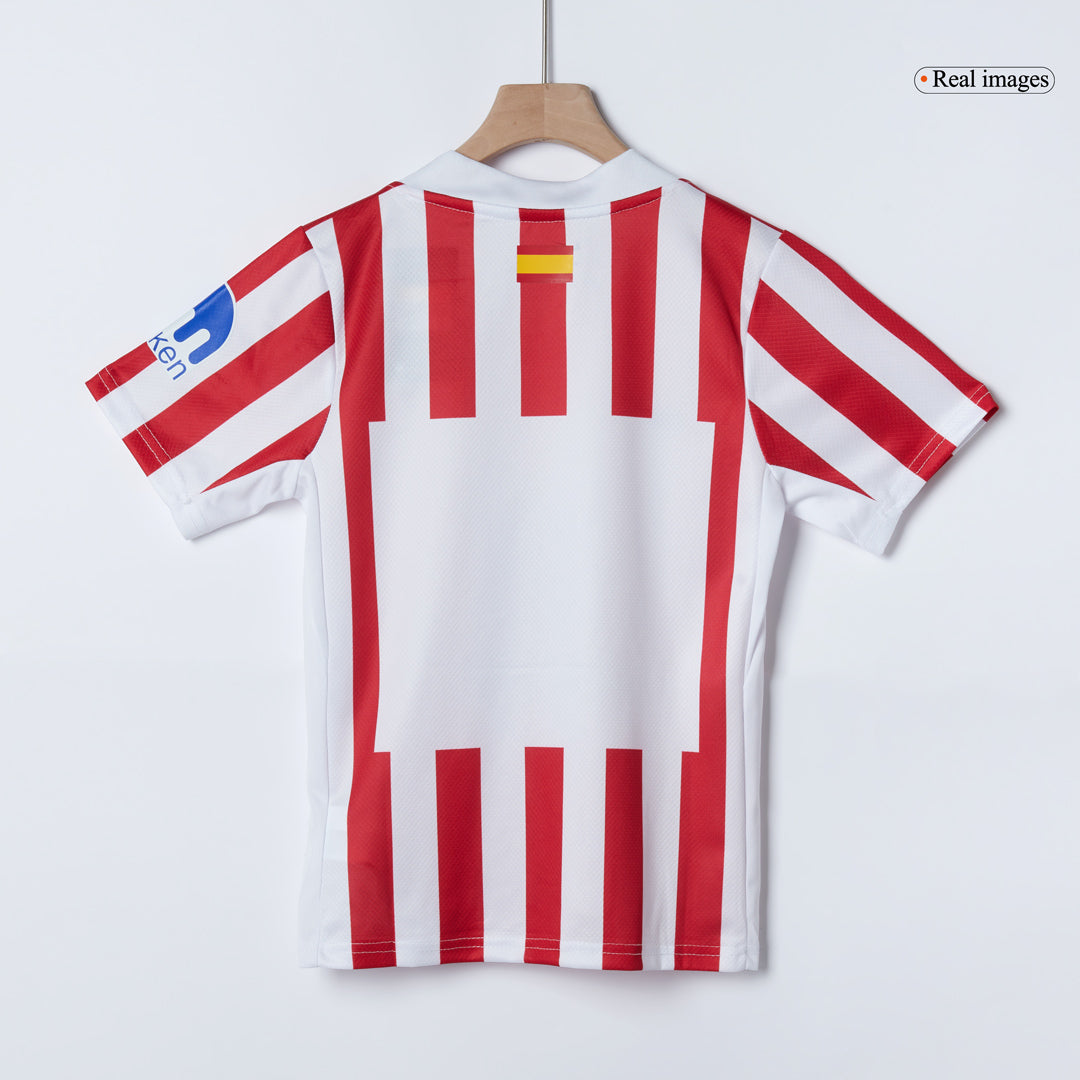 Atletico Madrid Kids Home Soccer Full Set 2025/26 Red&White