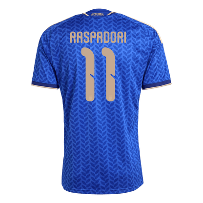 RASPADORI #11 Italy Mens Home Soccer Jersey World Cup 2026 Blue [PREMIUM]