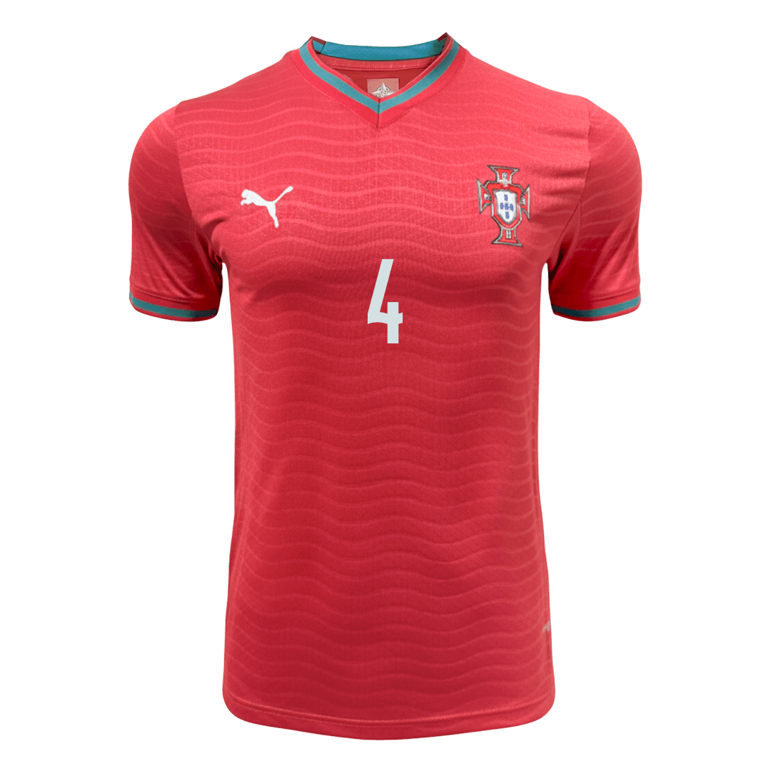 RÚBEN DIAS #4 Portugal Mens Home Soccer Jersey World Cup 2026 Red - Player Version