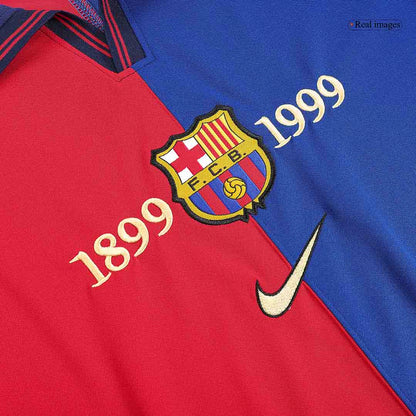 Retro GUARDIOLA #4 Barcelona Mens Home Soccer Jersey 1999/00 Red&Blue