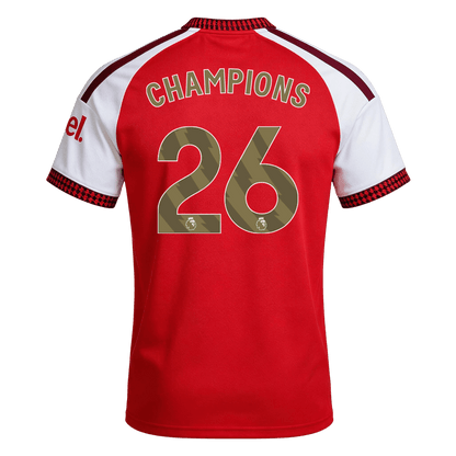 CHAMPIONS #26 Arsenal Mens Home Soccer Jersey 2026/27 Red