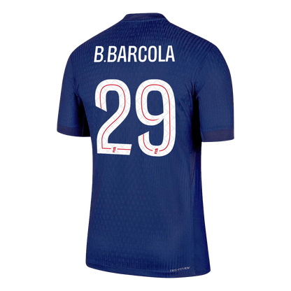 B.BARCOLA #29 PSG Mens Home Soccer Jersey 2025/26 Navy - Player Version
