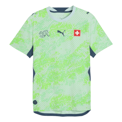 Switzerland Mens Away Soccer Jersey World Cup 2026 Green