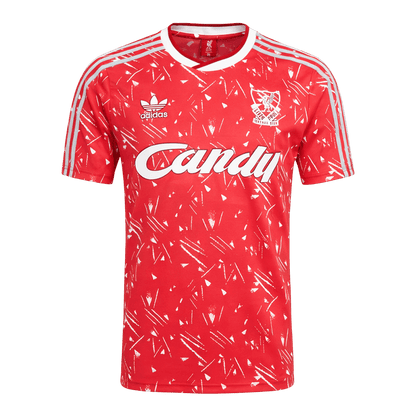 Retro Liverpool Mens Home Soccer Jersey 1989/91 Red