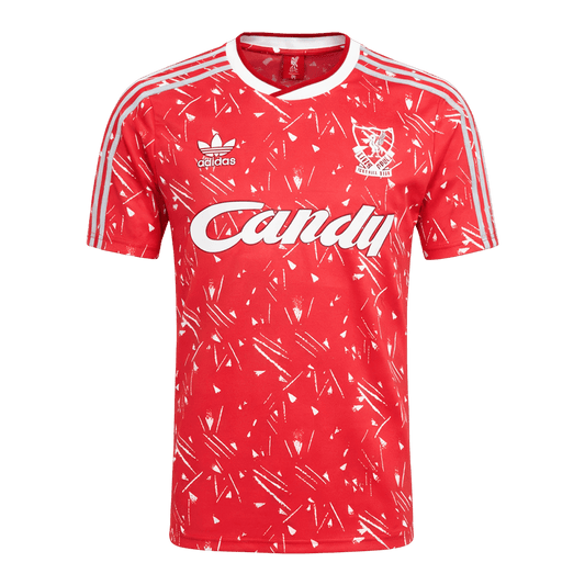 Retro Liverpool Mens Home Soccer Jersey 1989/91 Red