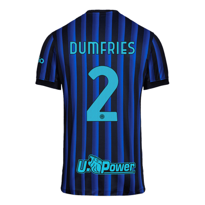 DUMFRIES #2 Inter Milan Mens Home Soccer Jersey 2025/26 Blue&Black