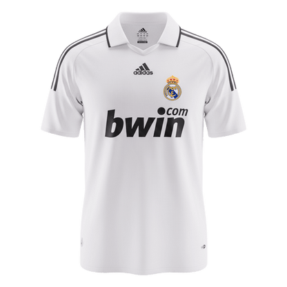 Retro Real Madrid Mens Home Soccer Jersey 2008/09 White