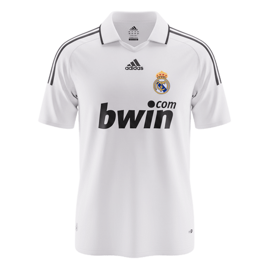 Retro Real Madrid Mens Home Soccer Jersey 2008/09 White