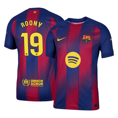 ROONY #19 Barcelona Mens Home Soccer Jersey 2025/26 Red&Blue - Player Version