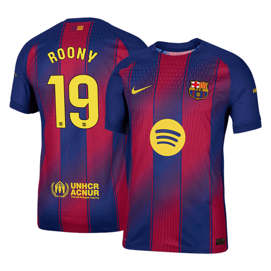 ROONY #19 Barcelona Mens Home Soccer Jersey 2025/26 Red&Blue - Player Version