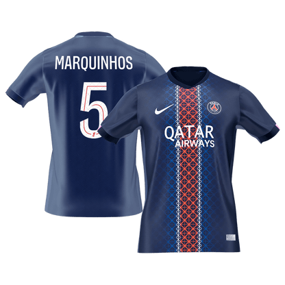 MARQUINHOS #5 PSG Mens Home Soccer Jersey 2025/26 Navy [PREMIUM]