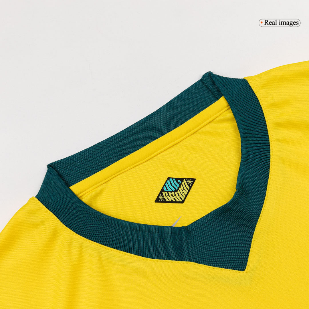 Brazil Mens Home Soccer Jersey World Cup 2026 Yellow