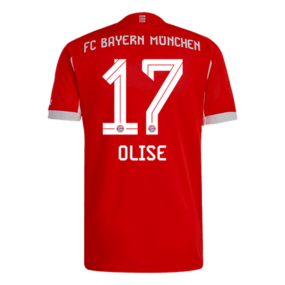OLISE #17 Bayern Munich Mens Home Soccer Jersey 2025/26 Red - Player Version
