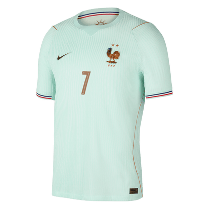 DEMBELE #7 France Mens Away Soccer Jersey World Cup 2026 Green - Player Version