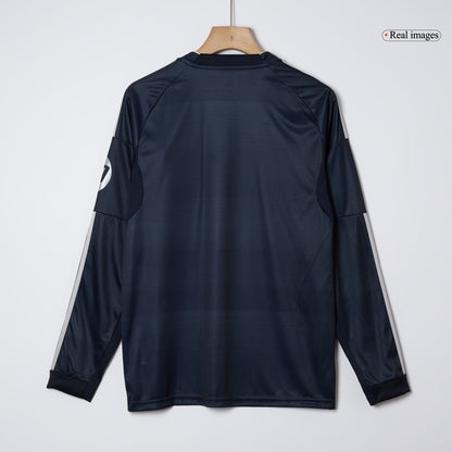 Real Madrid Mens Away Long Sleeve Soccer Jersey 2025/26 Navy