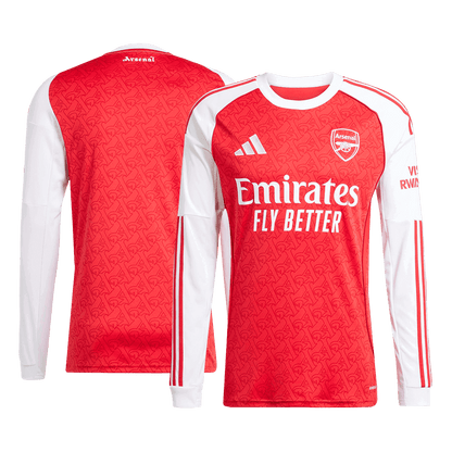 Arsenal Mens Home Long Sleeve Soccer Jersey 2025/26 Red
