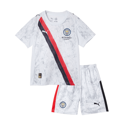 Manchester City Kids Soccer Kit World Cup KidSuper 2025/26 White
