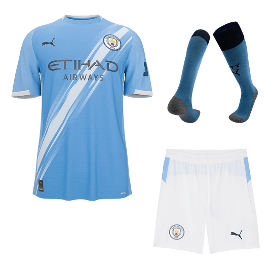 Manchester City Mens Home Soccer Full Set 2025/26 Blue [PREMIUM]