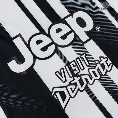 Juventus Mens Home Long Sleeve Soccer Jersey 2025/26 Black&White