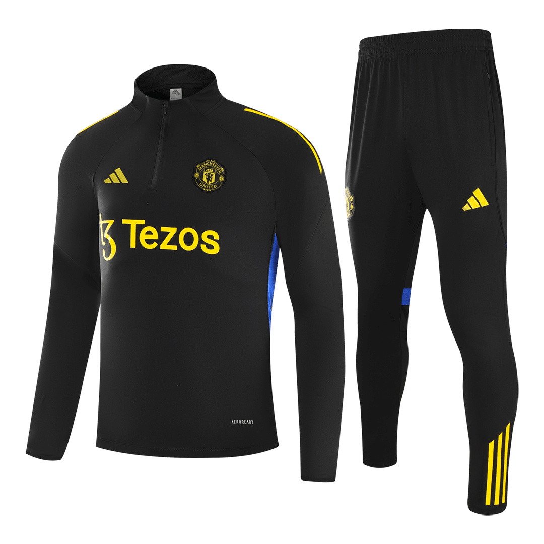 Manchester United Mens Training Tracksuit Kit 2025/26 Black