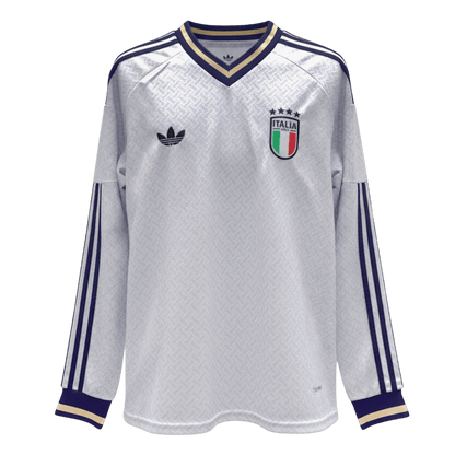 Italy Mens Away Long Sleeve Soccer Jersey World Cup 2026 White