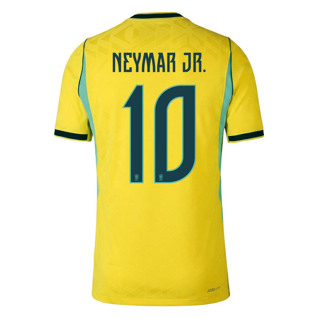 NEYMAR JR. #10 Brazil Mens Home Soccer Jersey World Cup 2026 Yellow - Player Version