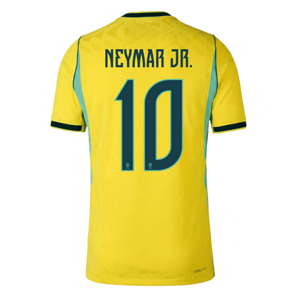 NEYMAR JR. #10 Brazil Mens Home Soccer Jersey World Cup 2026 Yellow - Player Version