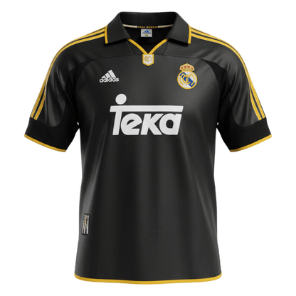 Retro Real Madrid Mens Away Soccer Jersey 1999/01 Black