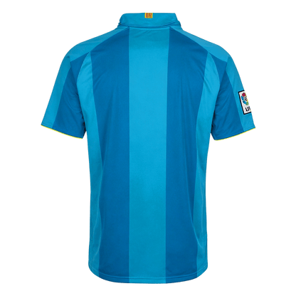 Retro Barcelona Mens Away Soccer Jersey 2007/08 Blue