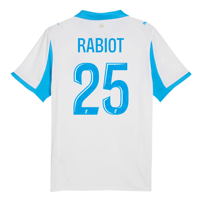RABIOT #25 Marseille Mens Home Soccer Jersey 2025/26 White