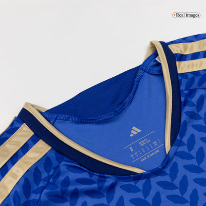 Italy Mens Home Long Sleeve Soccer Jersey World Cup 2026 Blue